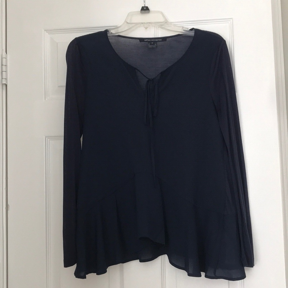 EUC Navy Flowing Blouse